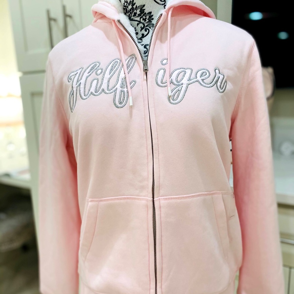 COPY - Tommy Hilfiger Pink Zipper Hoodie - Picture 3 of 6